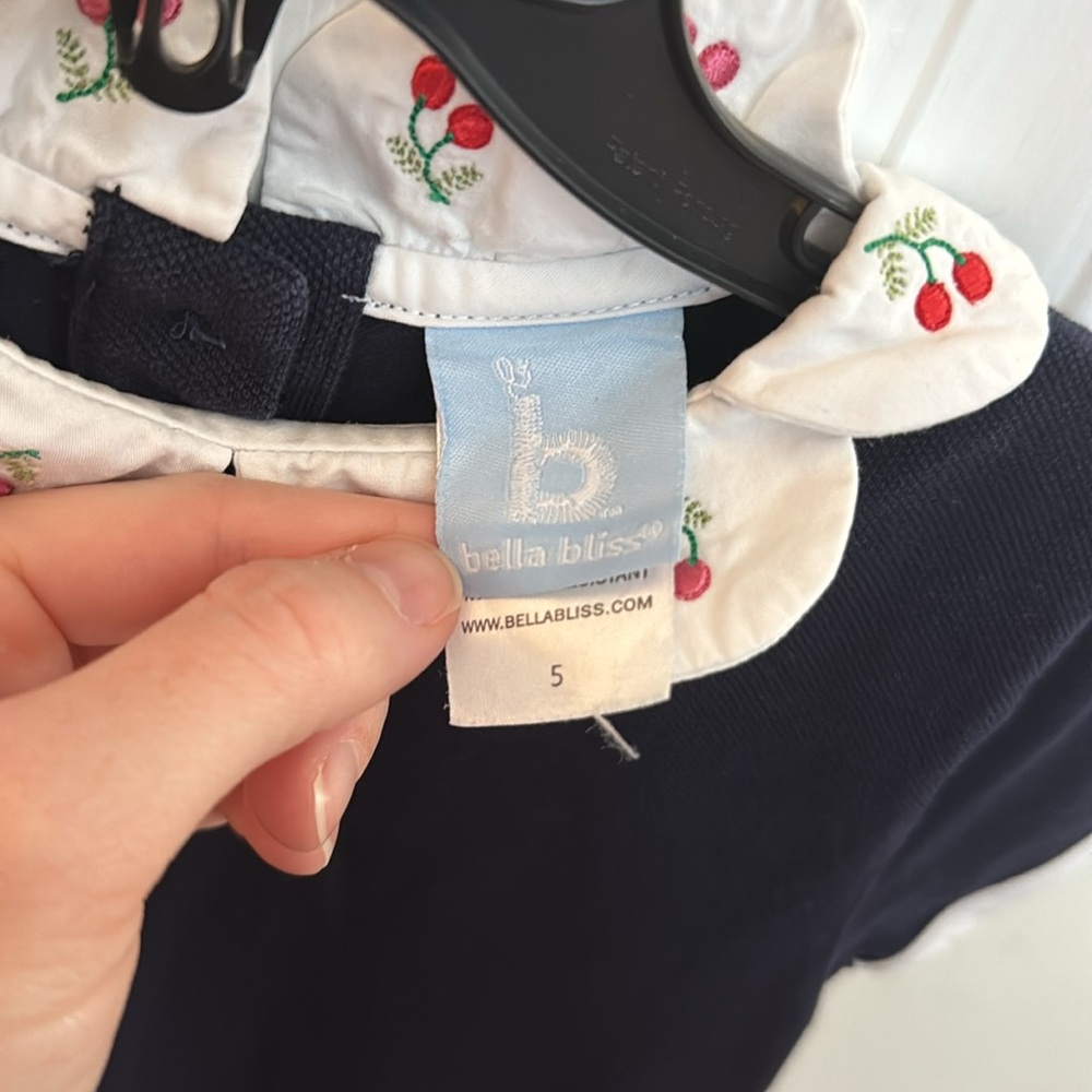Bella Bliss Girls Embroidered Collar Dress - Picture 5 of 7